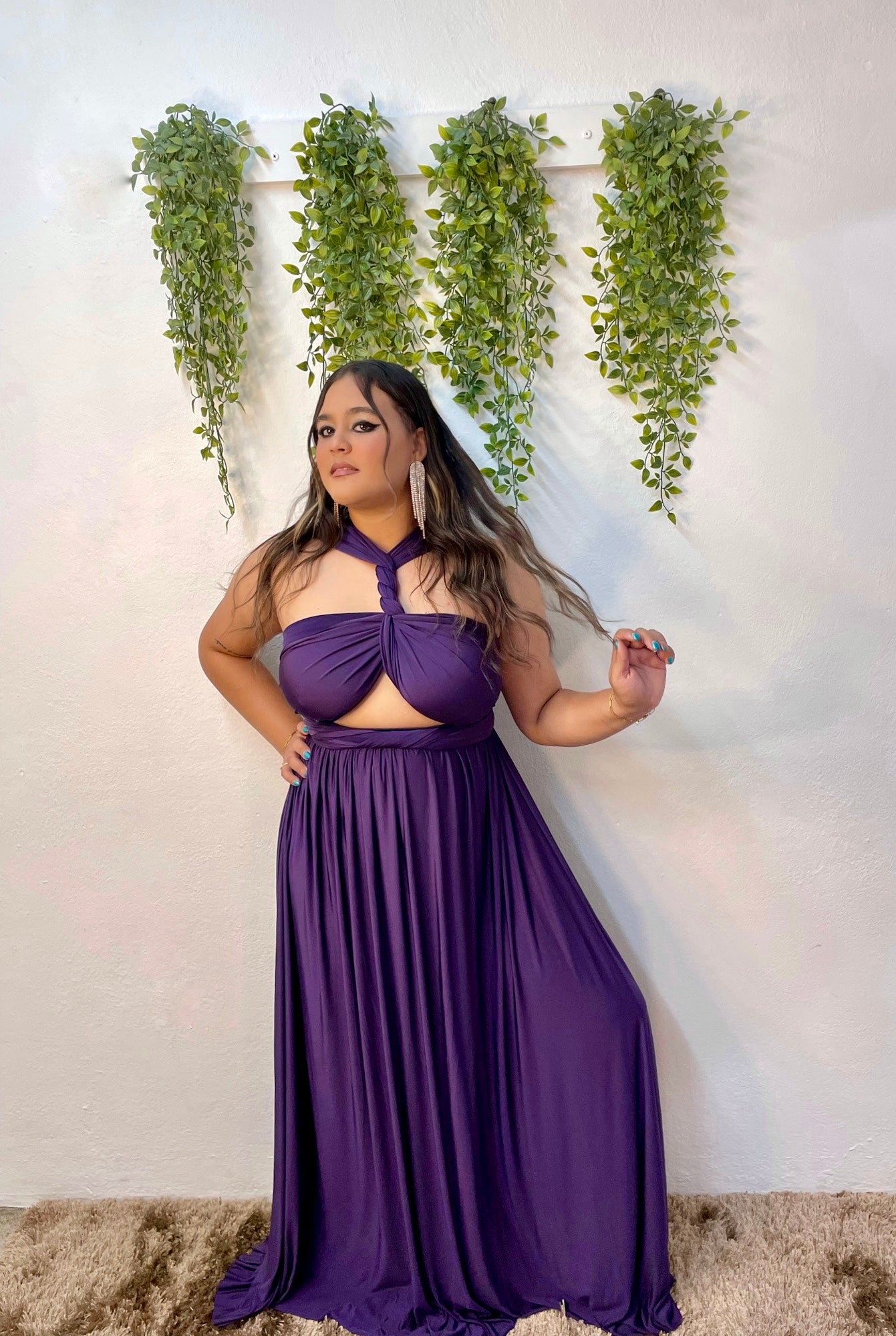 Long Dress Infinity Dark Violet