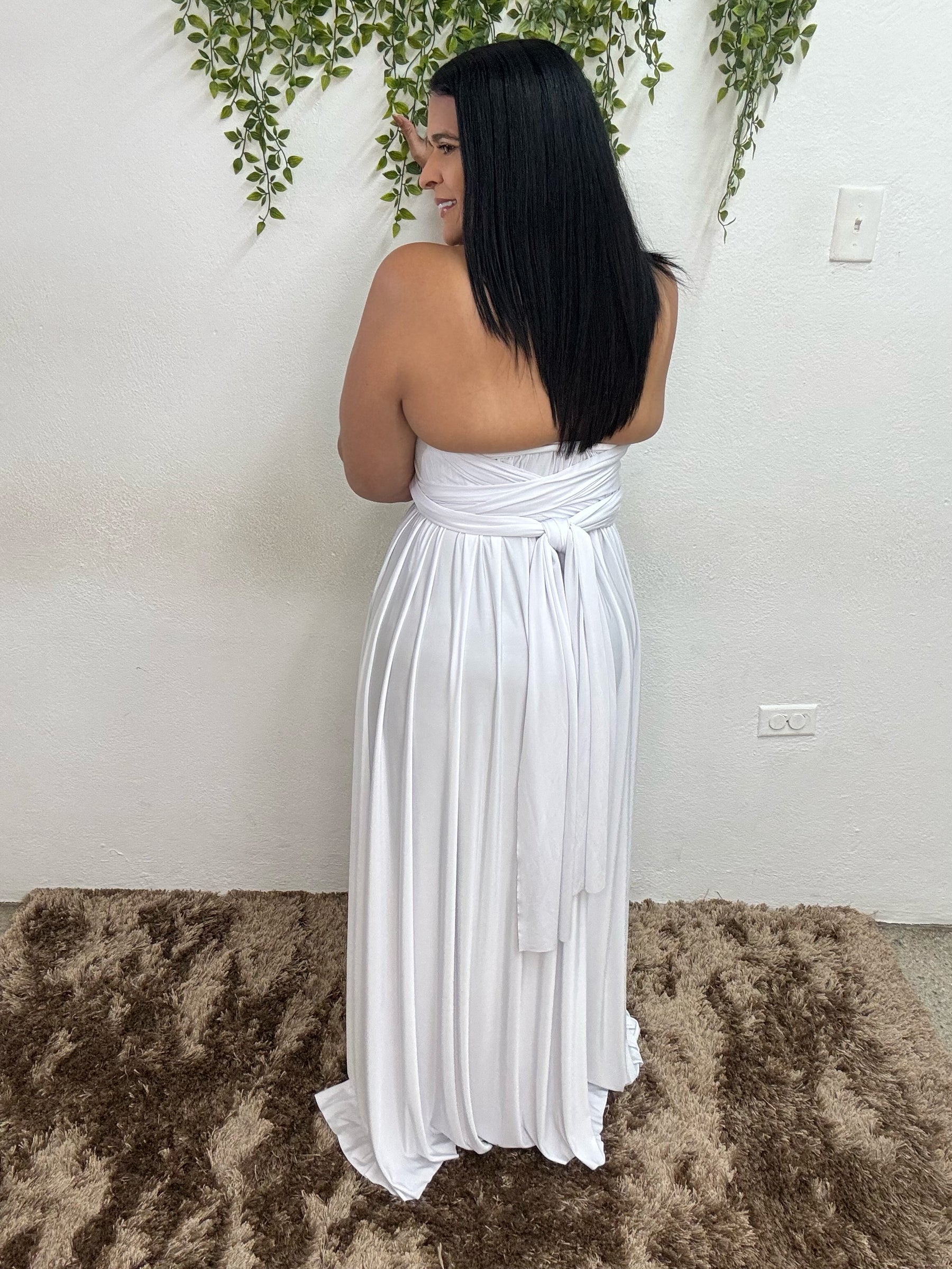Long Dress Infinity- Blanco Perla