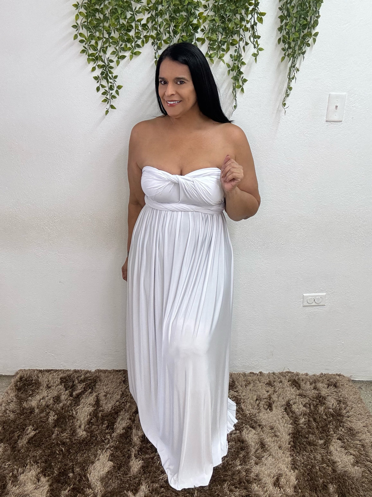 Long Dress Infinity- Blanco Perla