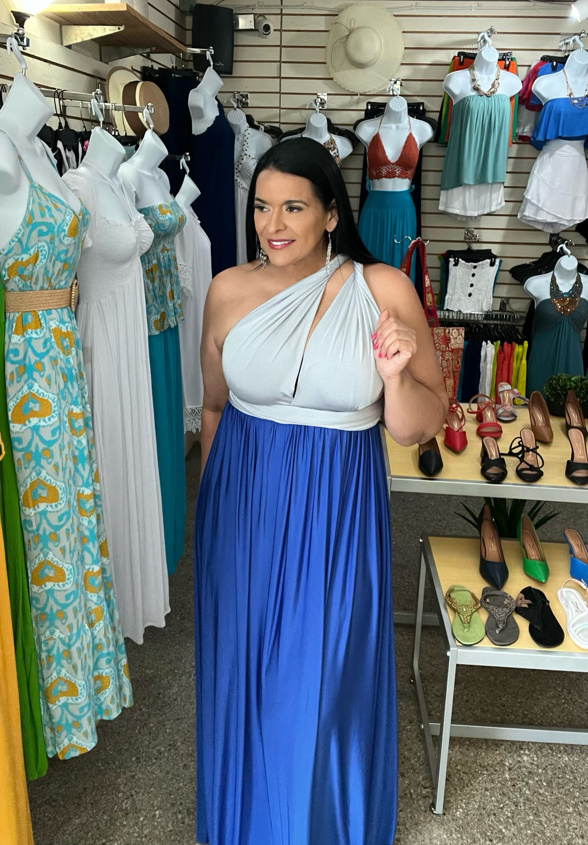 Long Dress Infinity - Plata Azul