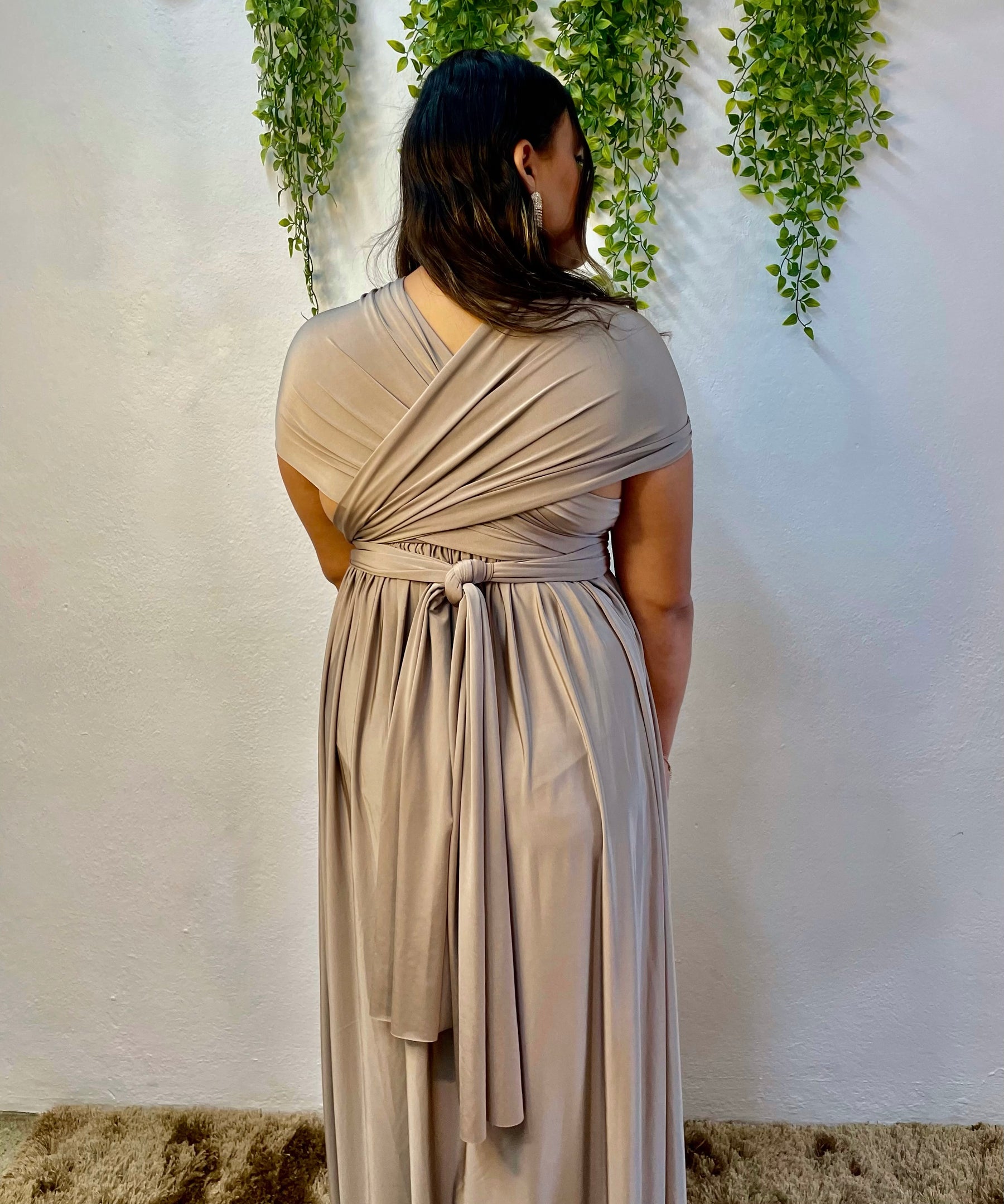 Long Dress Infinity- Crema Oscuro